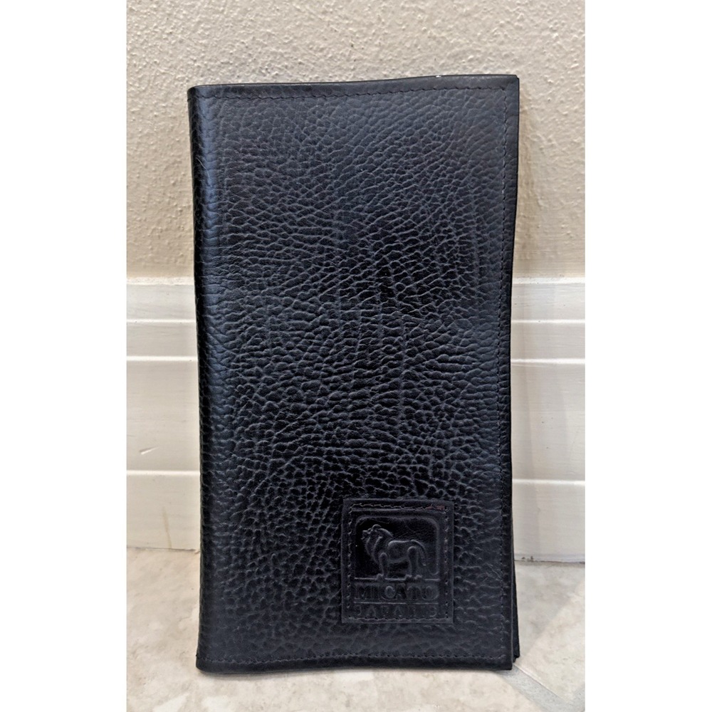 Micato Safaris Black Leather travel wallet passport holder 9x4.5 ID holder‎ CC